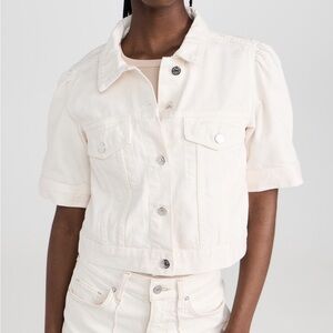 NWT Veronica Beard Raina Short Sleeve Denim Jacket